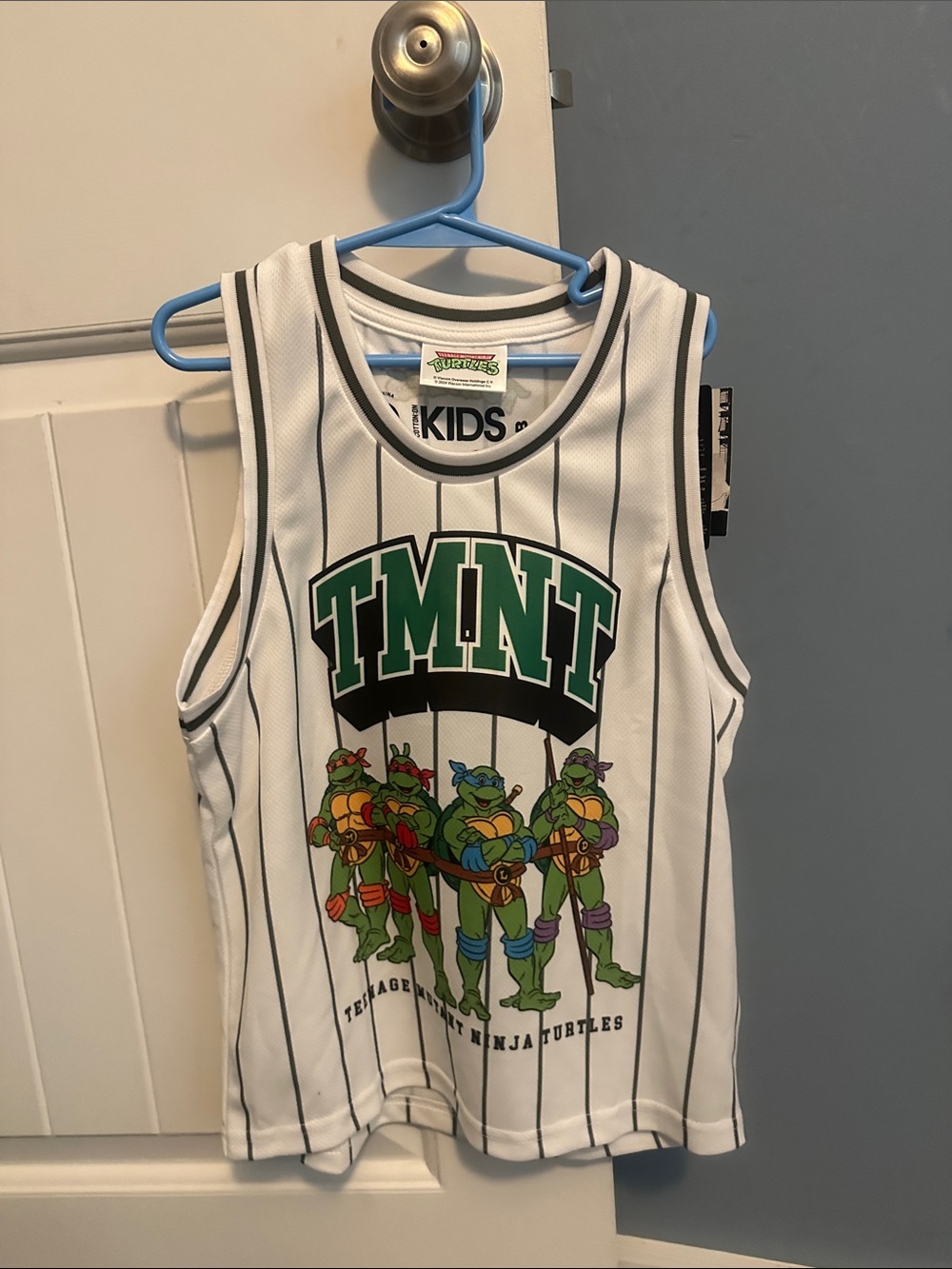 Teenage Mutant Ninja Turtles Kids White & Green TMNT Graphic Tank Top